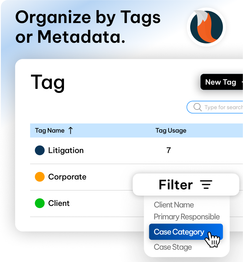 Sort Files with Tags and Metadata in CaseFox