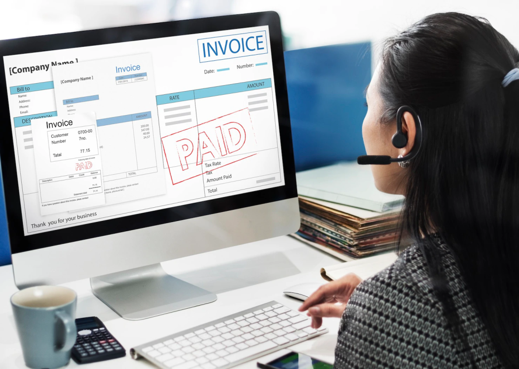 Legal client paying invoice
