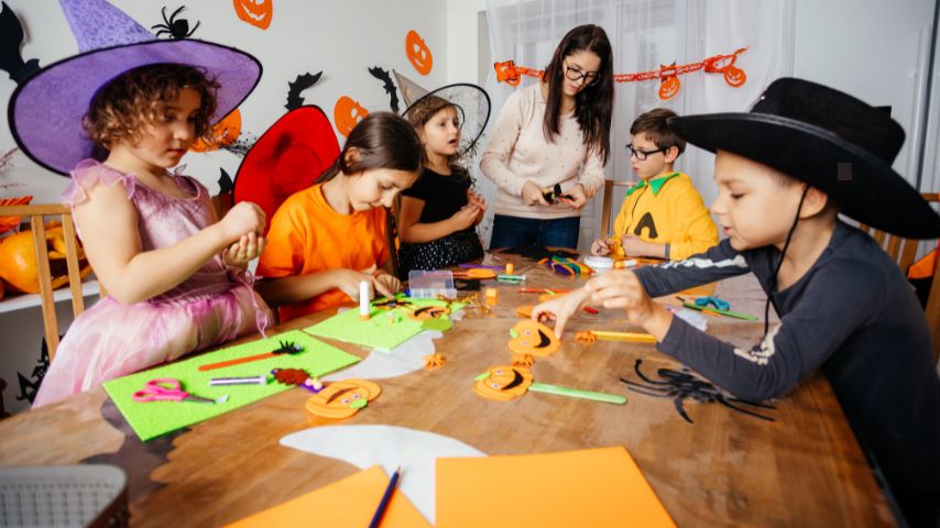 Spending time with children on Halloween