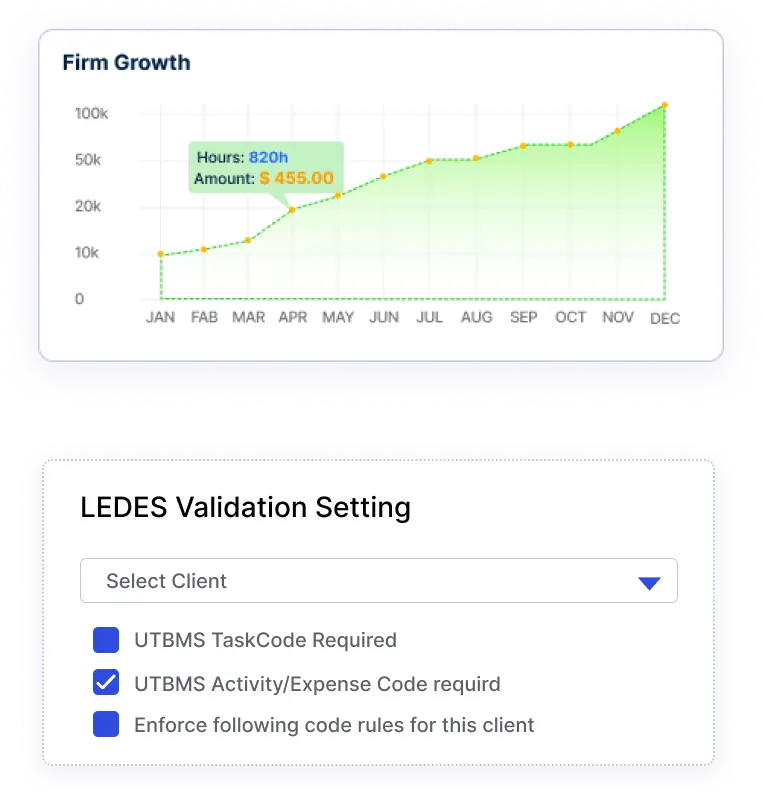 Legal e-billing software with LEDES feature